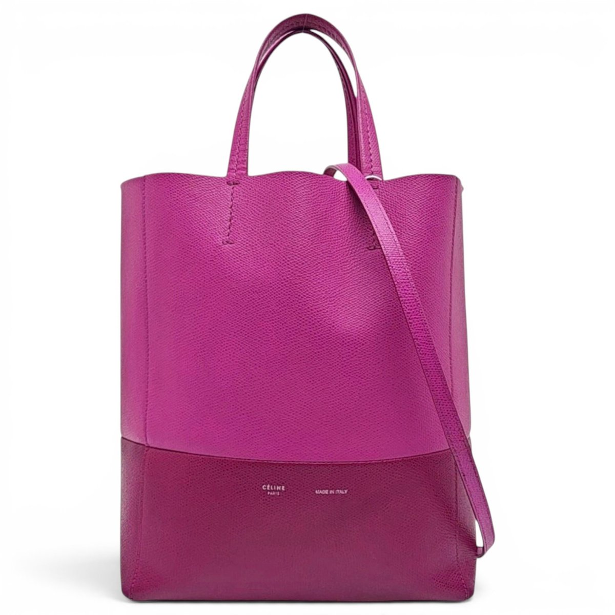 Cabas Vertical leather tote
