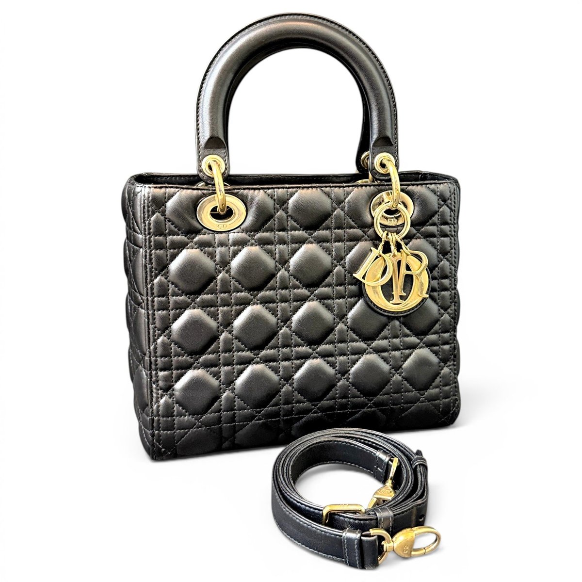 Lady Dior leather handbag