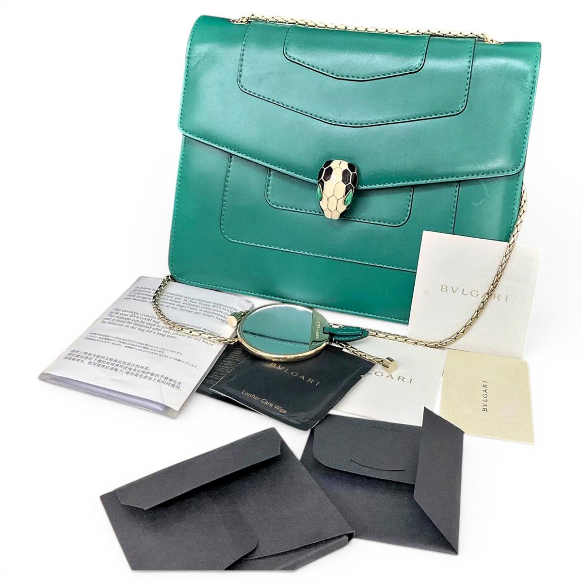 Serpenti leather handbag