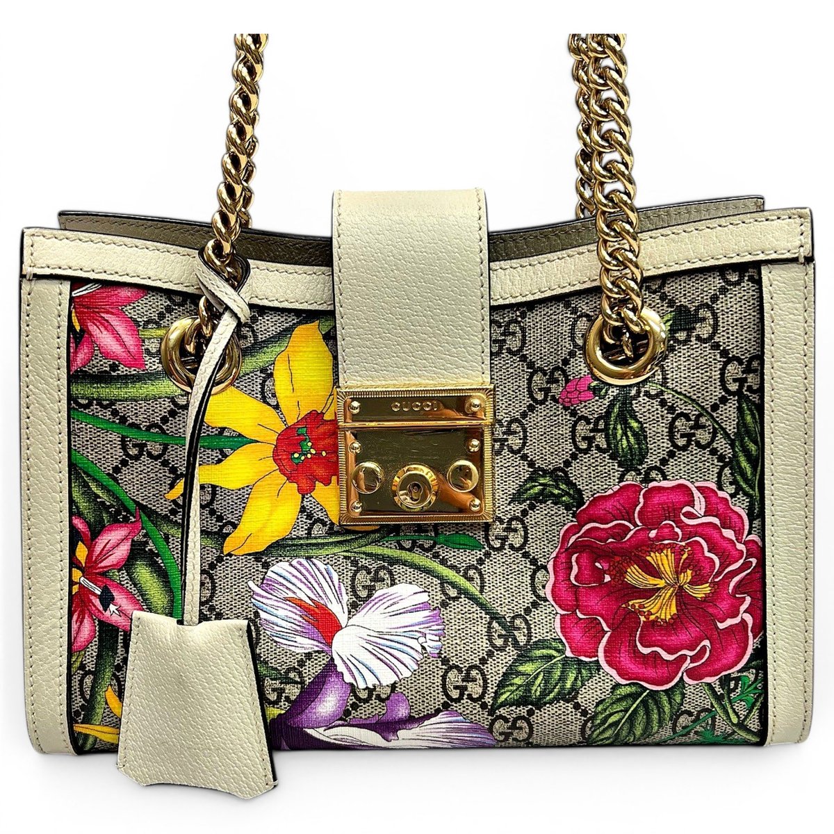 Padlock vinyl handbag