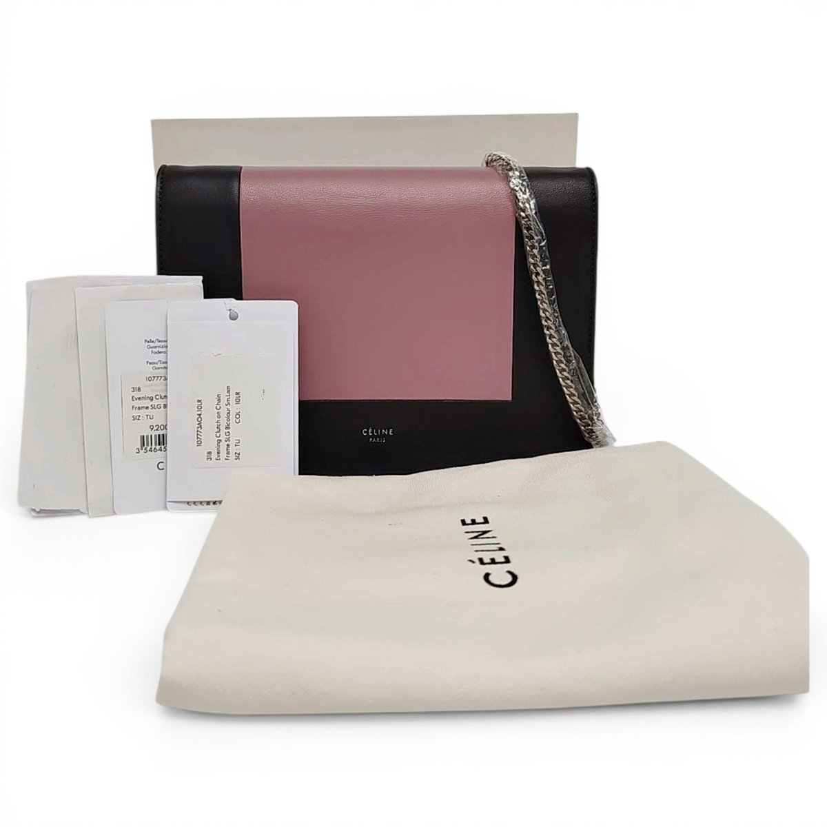 Frame leather handbag