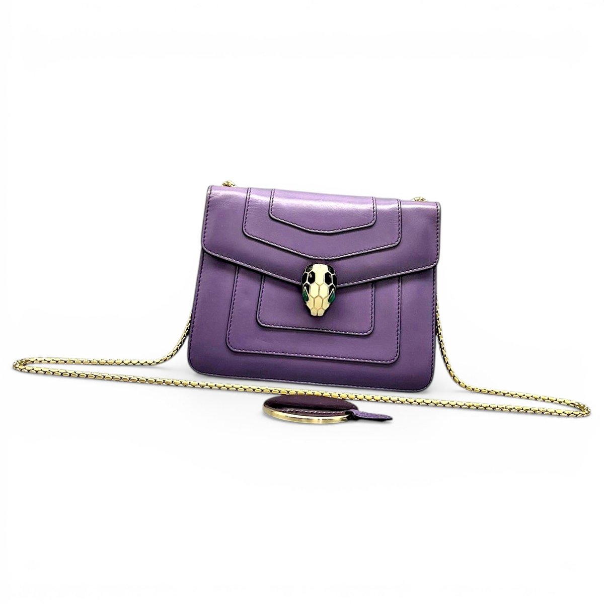 Serpenti leather handbag
