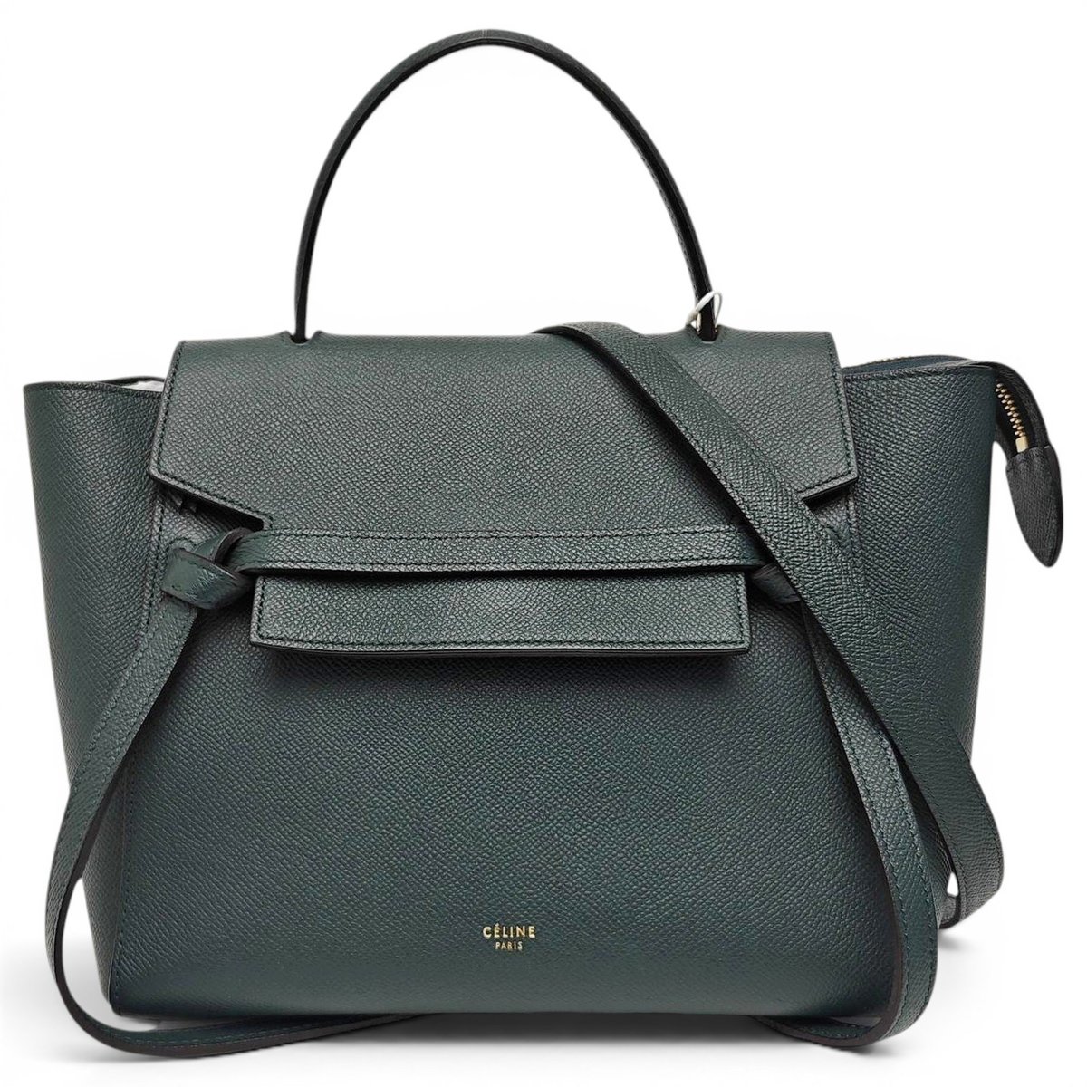 Belt leather crossbody bag