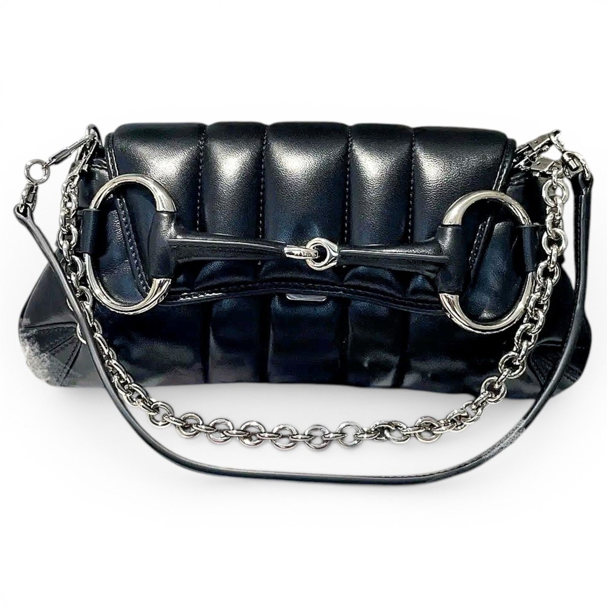 Horsebit Chain leather handbag