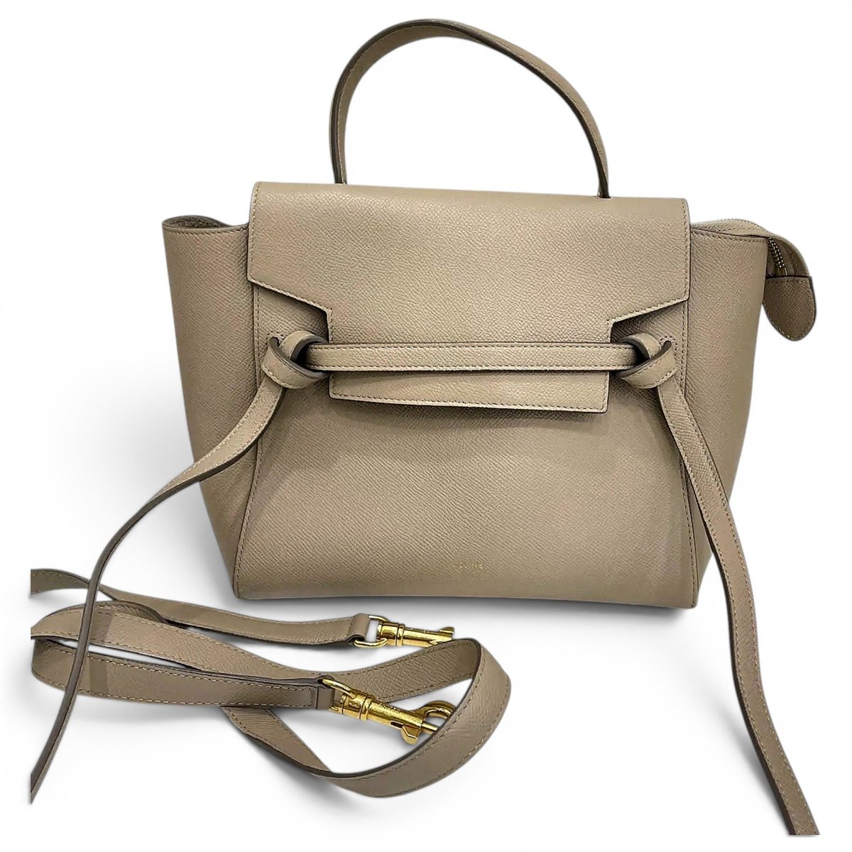 Belt leather handbag