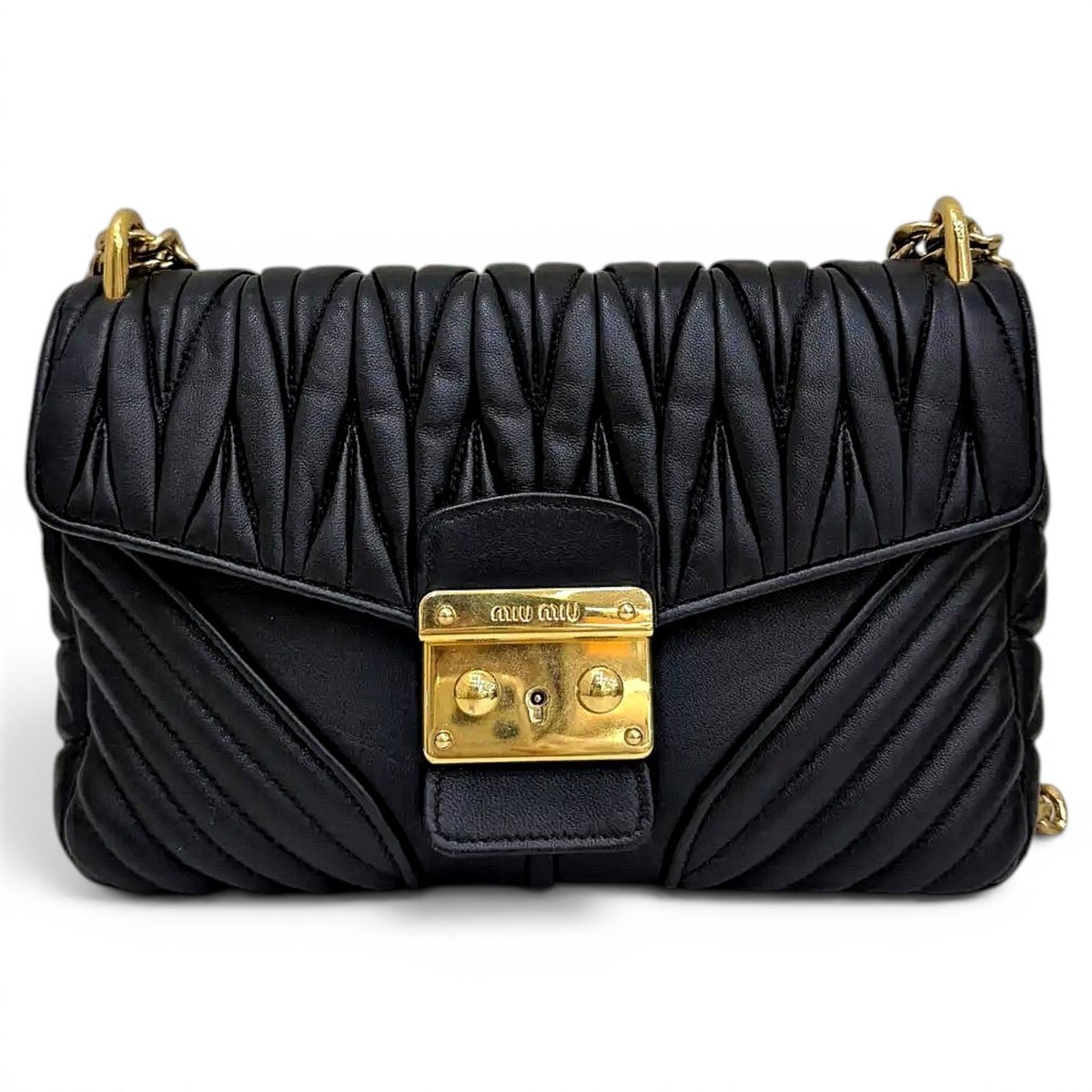 Miu Confidential leather crossbody bag