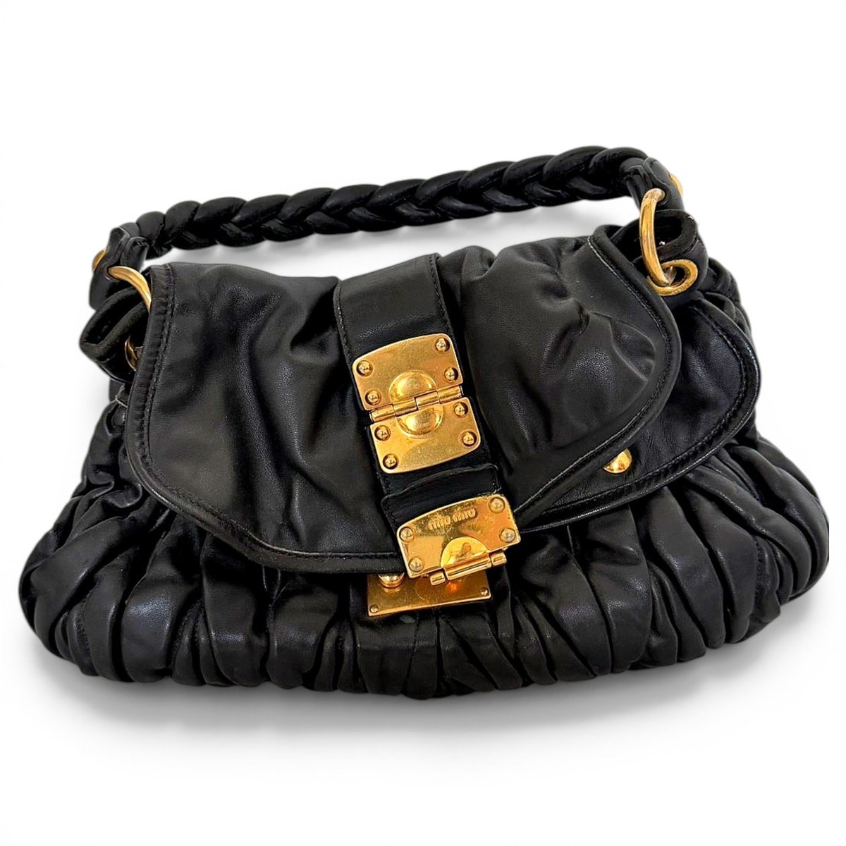Coffer leather handbag