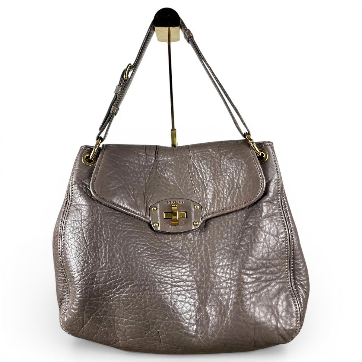 Coffer leather handbag