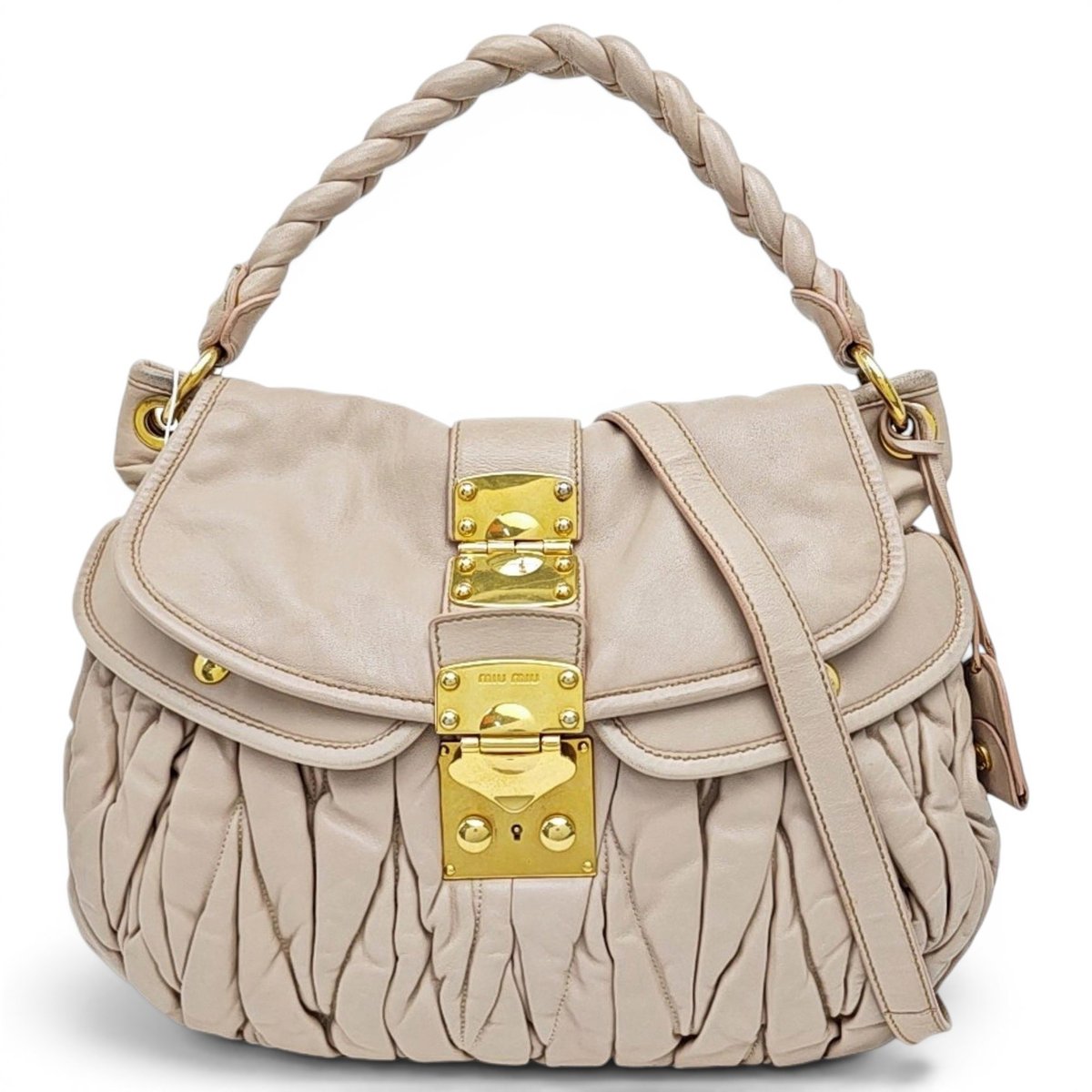 Coffer leather handbag