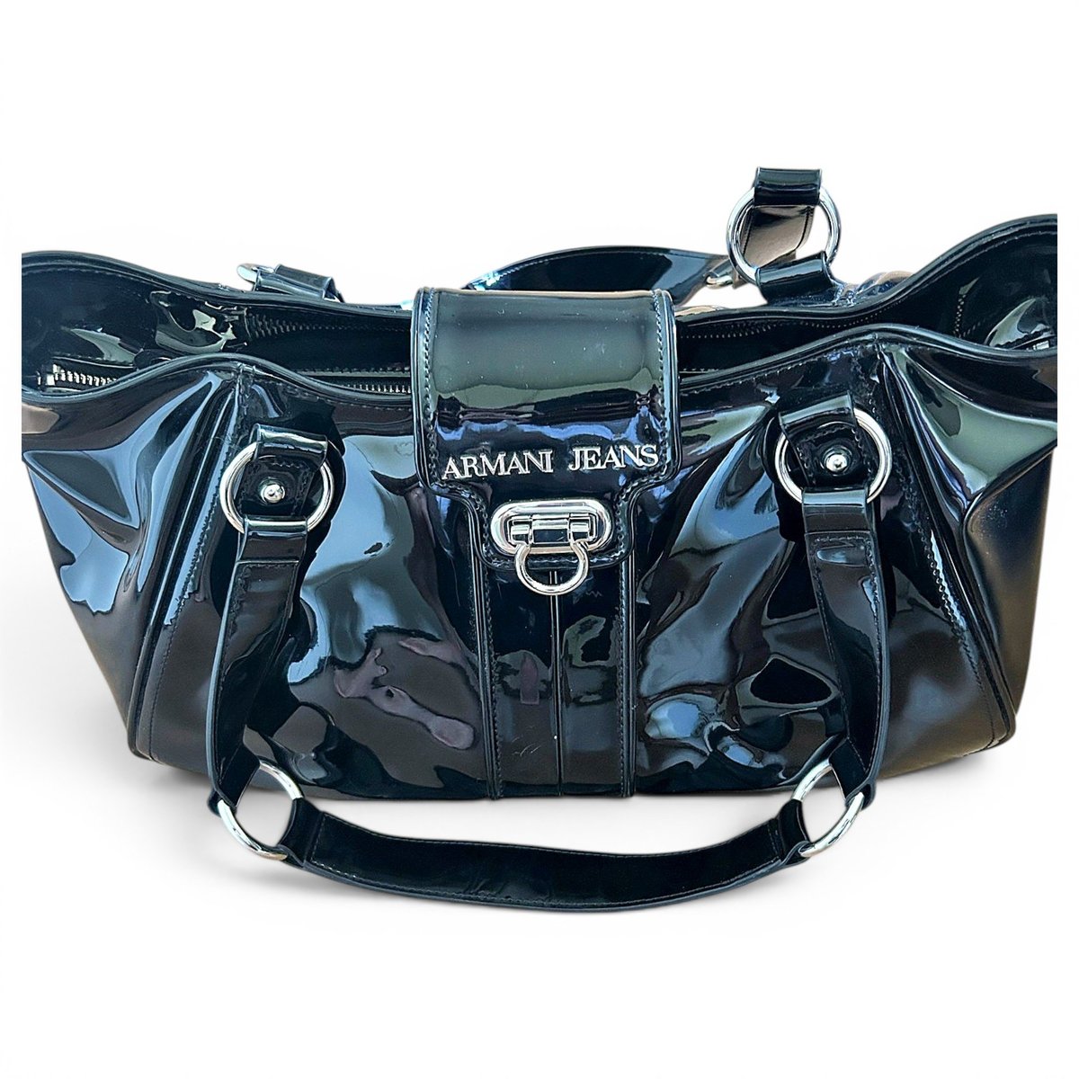Patent leather handbag