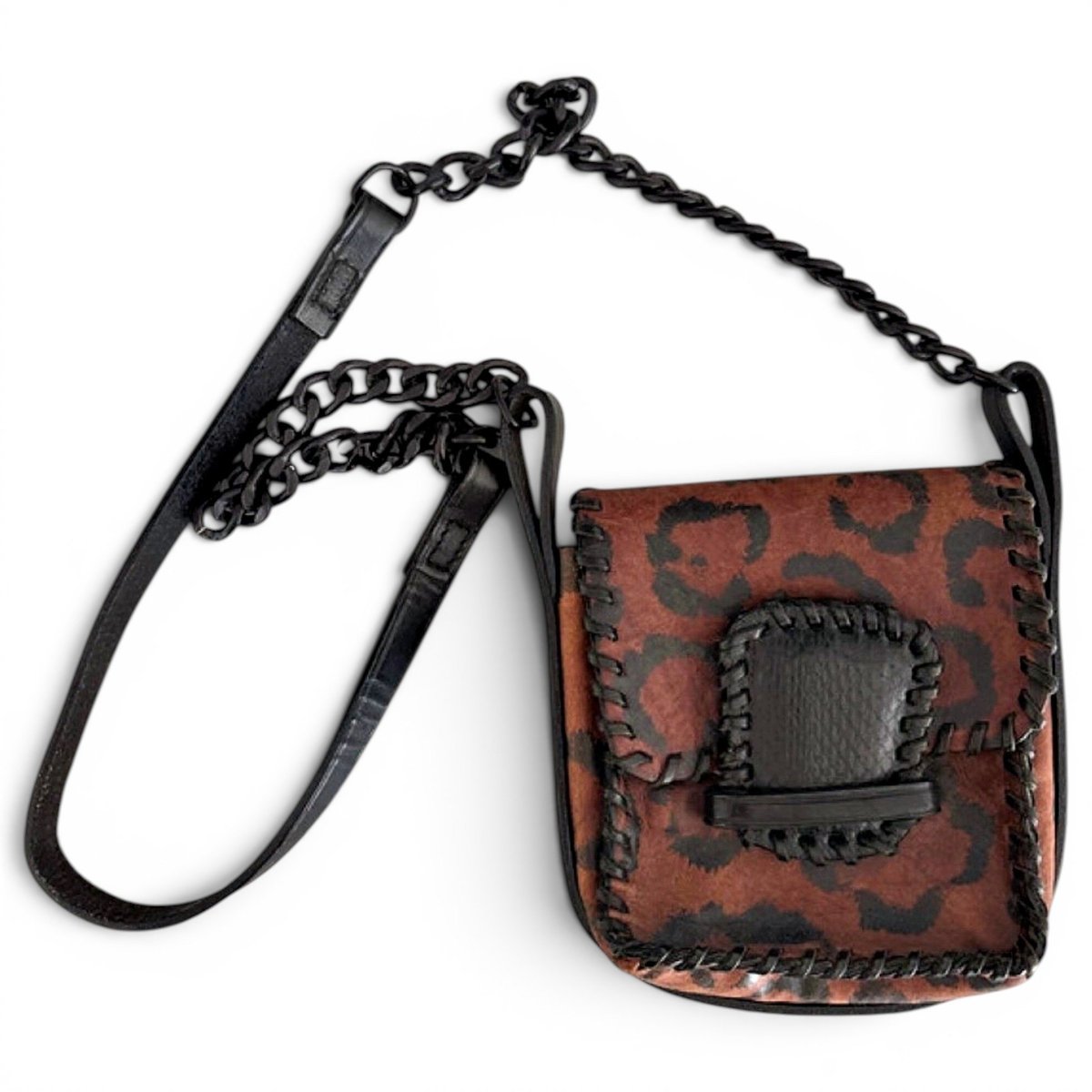 Leather clutch bag