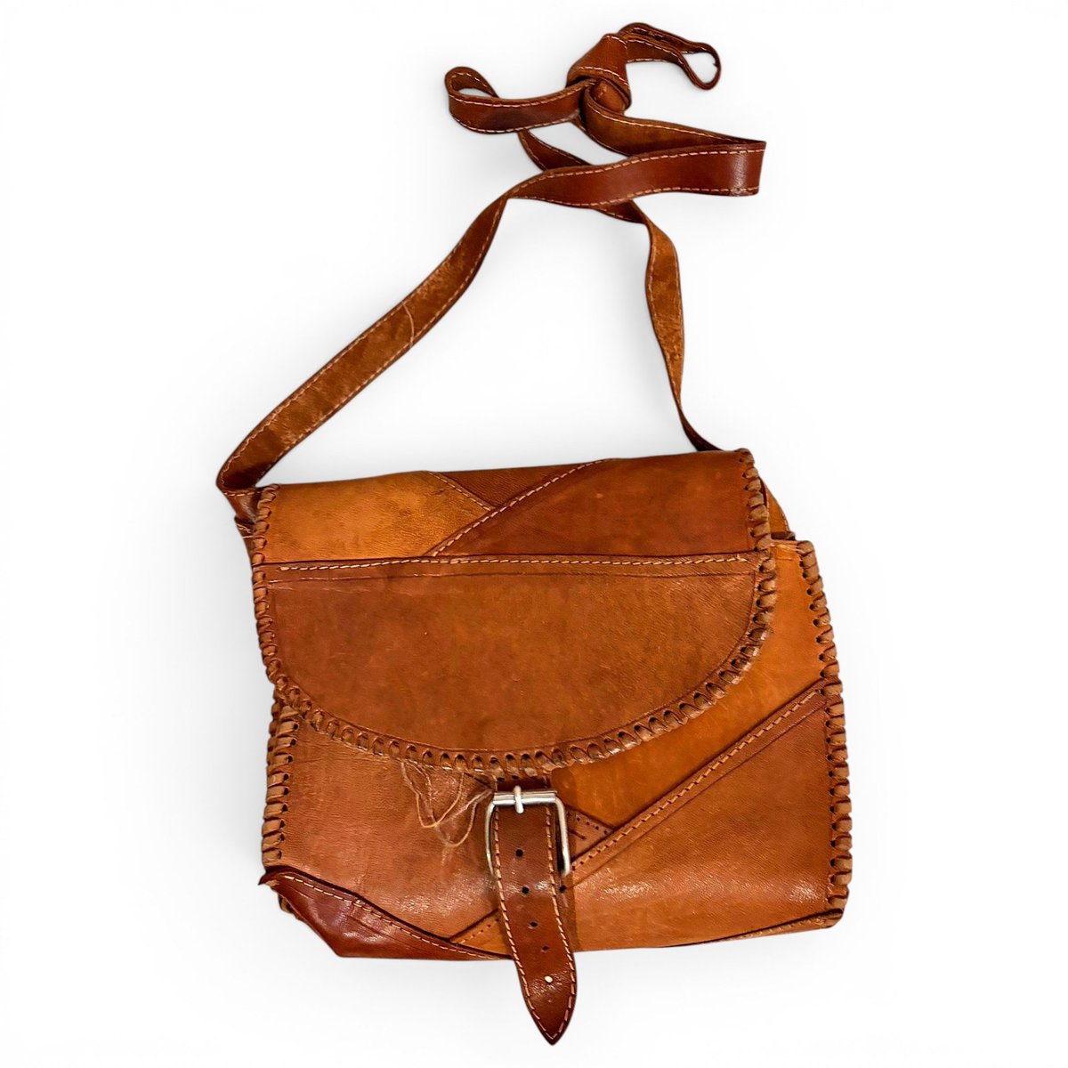 Leather clutch bag