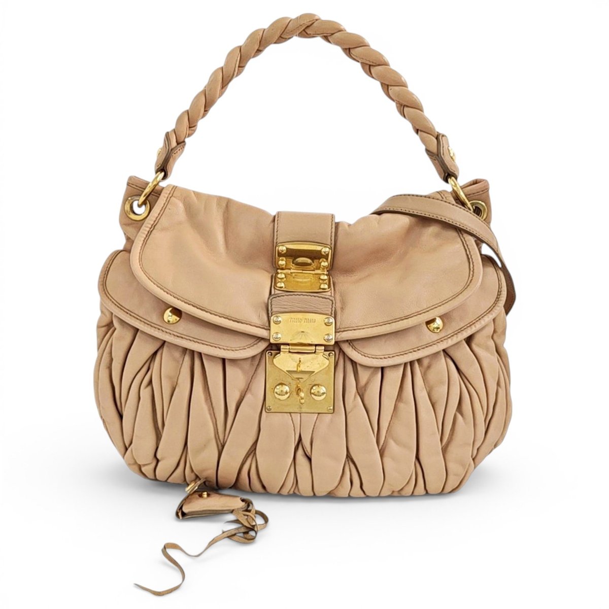 Coffer leather handbag