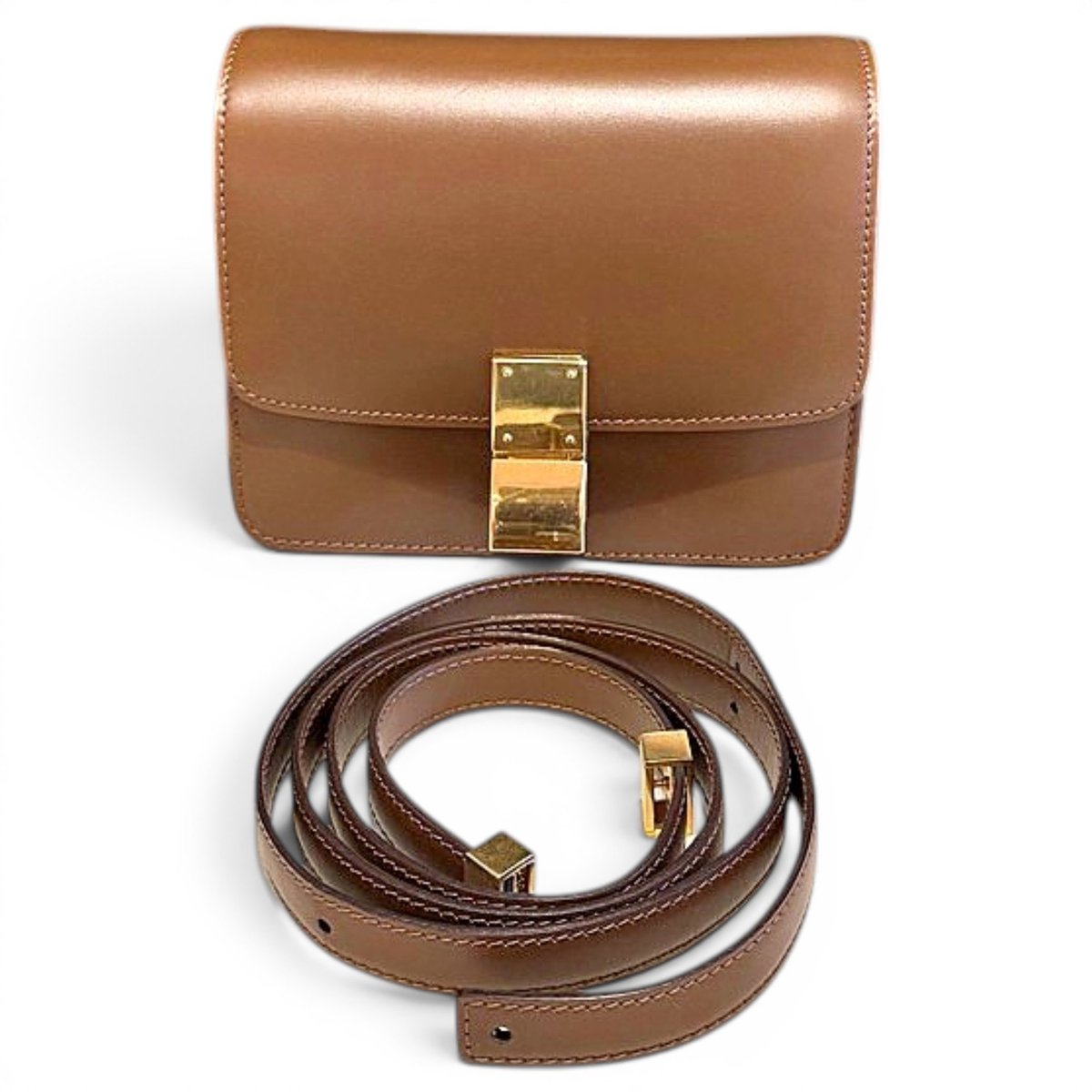 Classic leather crossbody bag