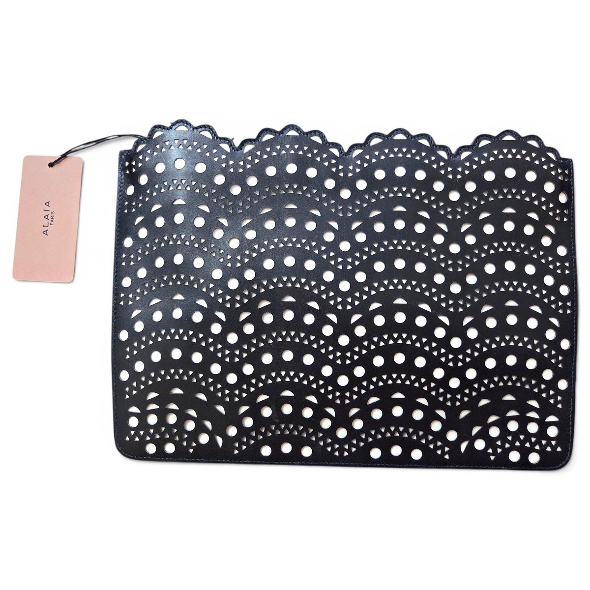 Leather clutch bag