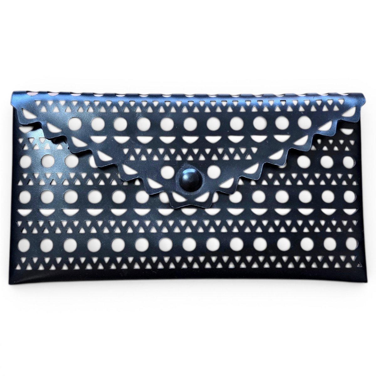 Leather clutch bag