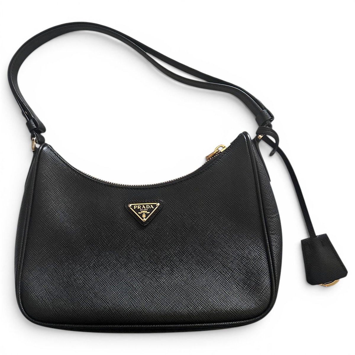 Re-edition leather handbag