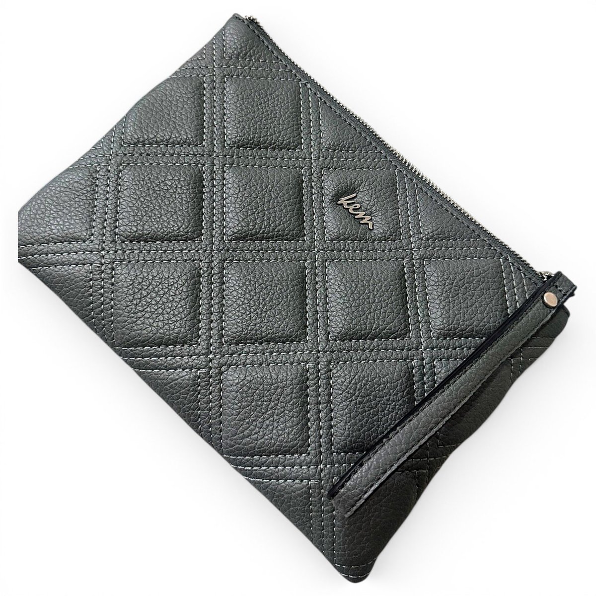 Leather clutch bag