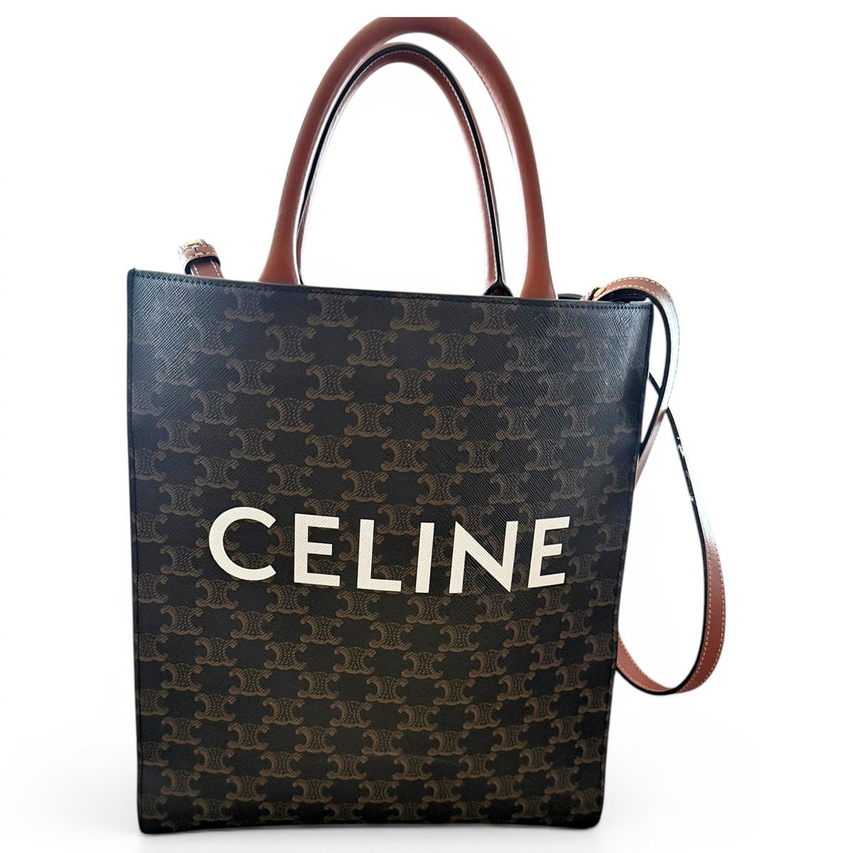 Cabas Vertical leather tote