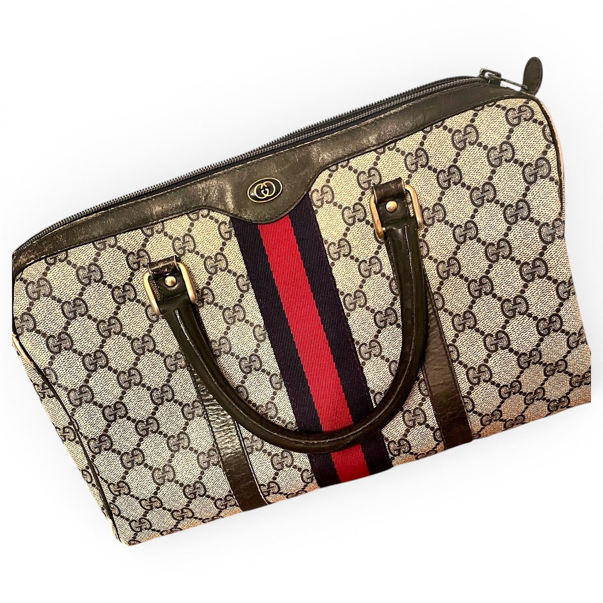 Boston leather handbag