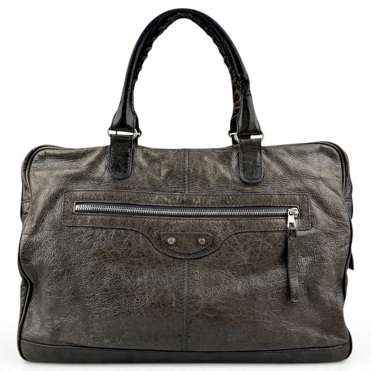City leather handbag