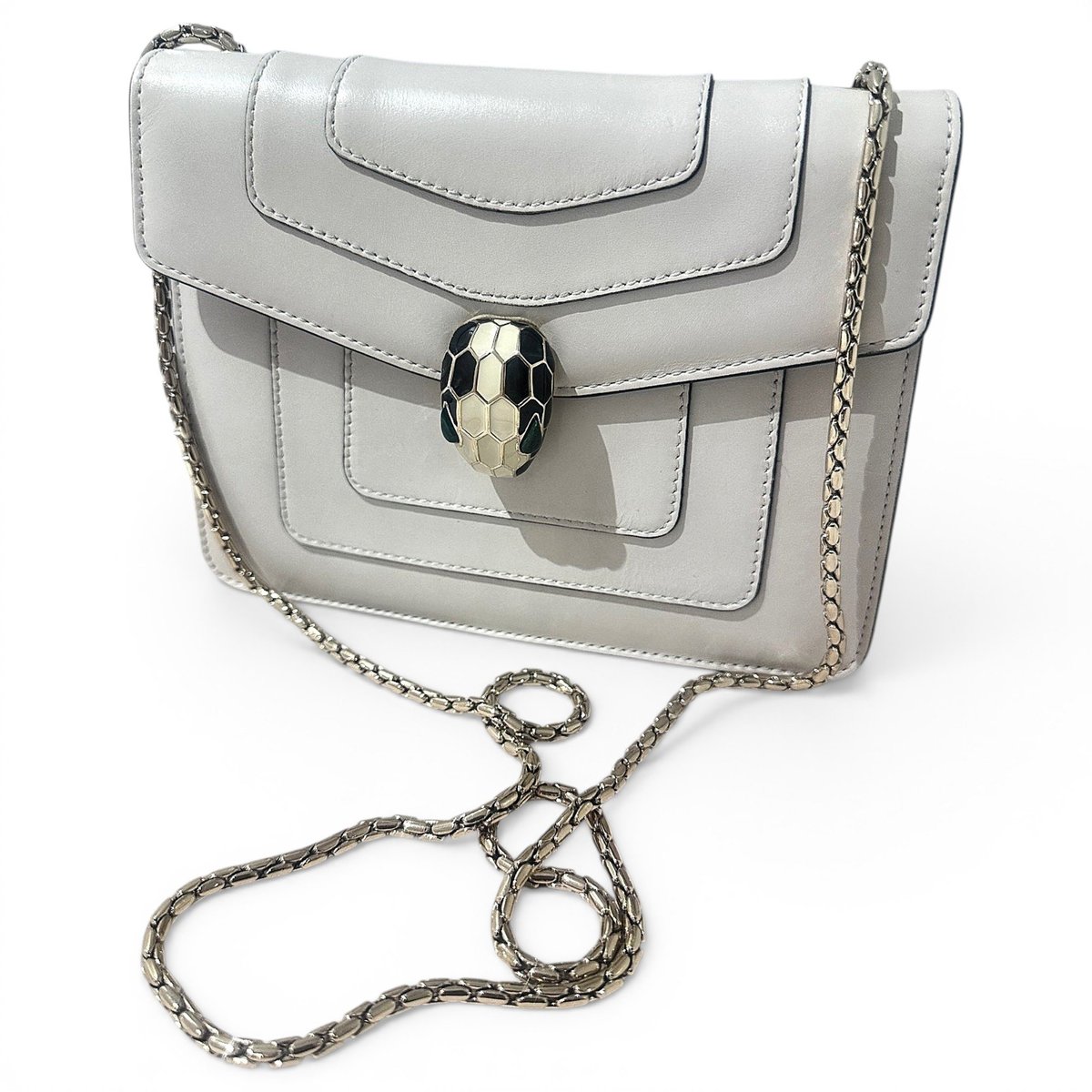 Serpenti leather handbag