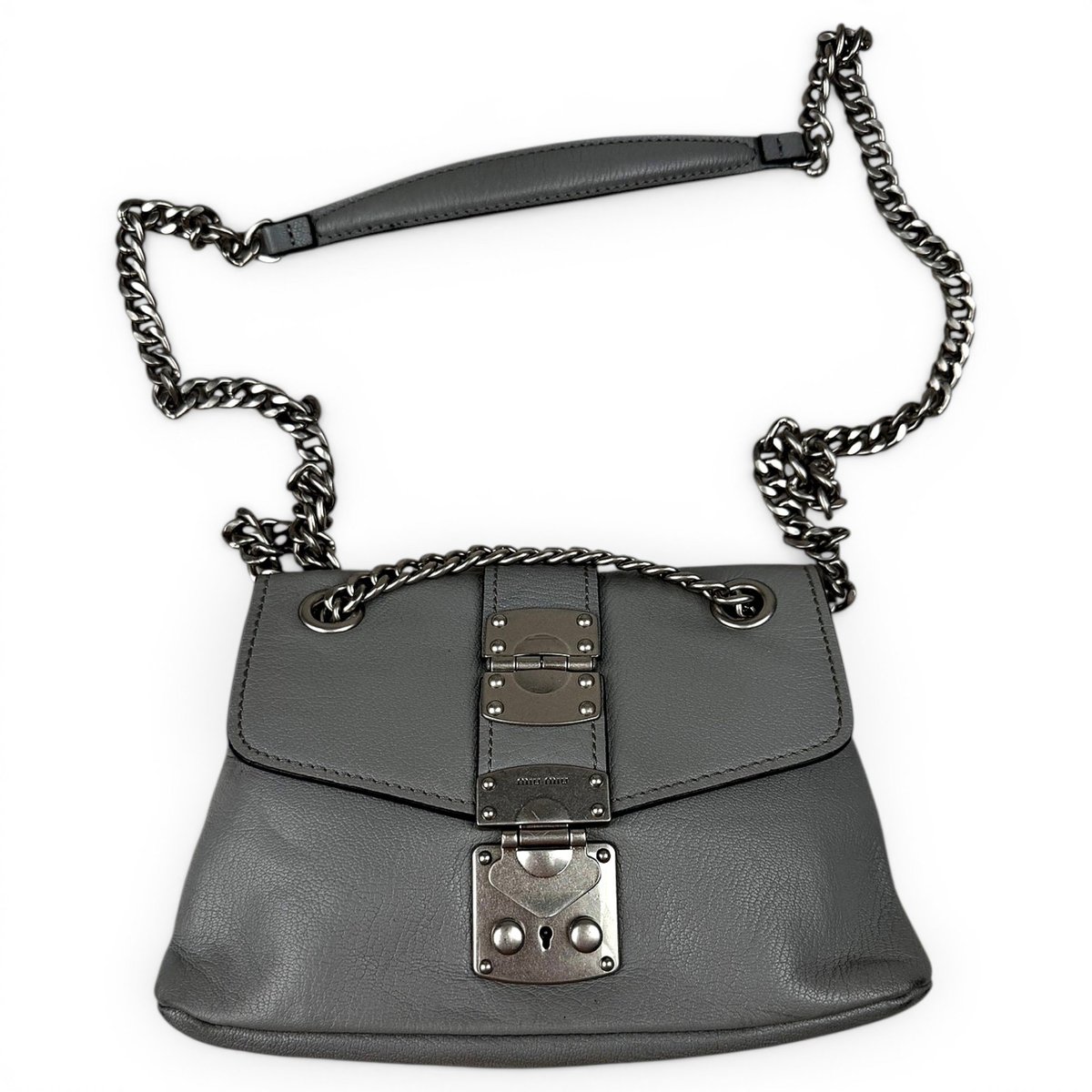 Coffer leather crossbody bag