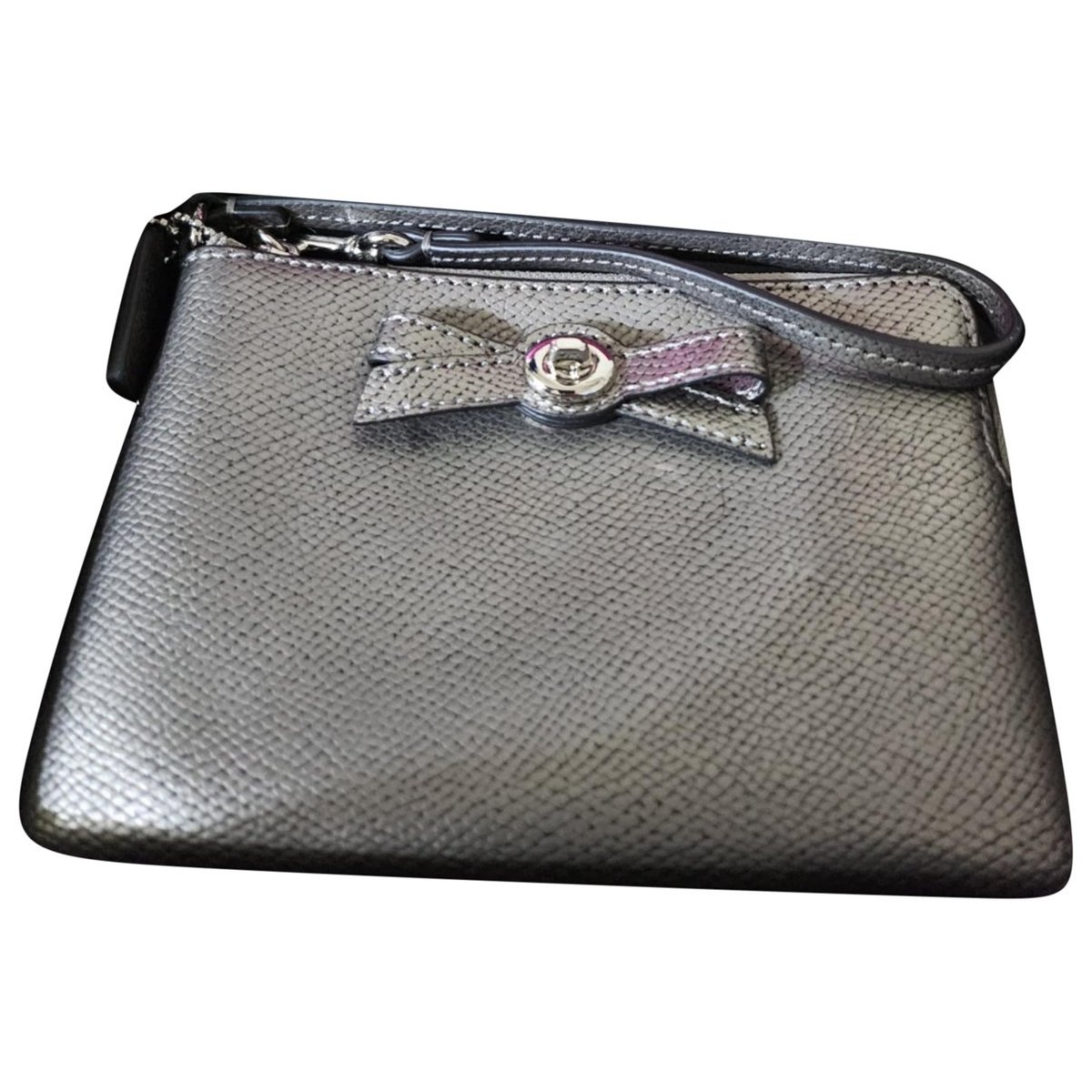 Leather clutch bag