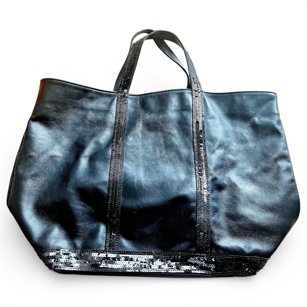Cabas leather tote