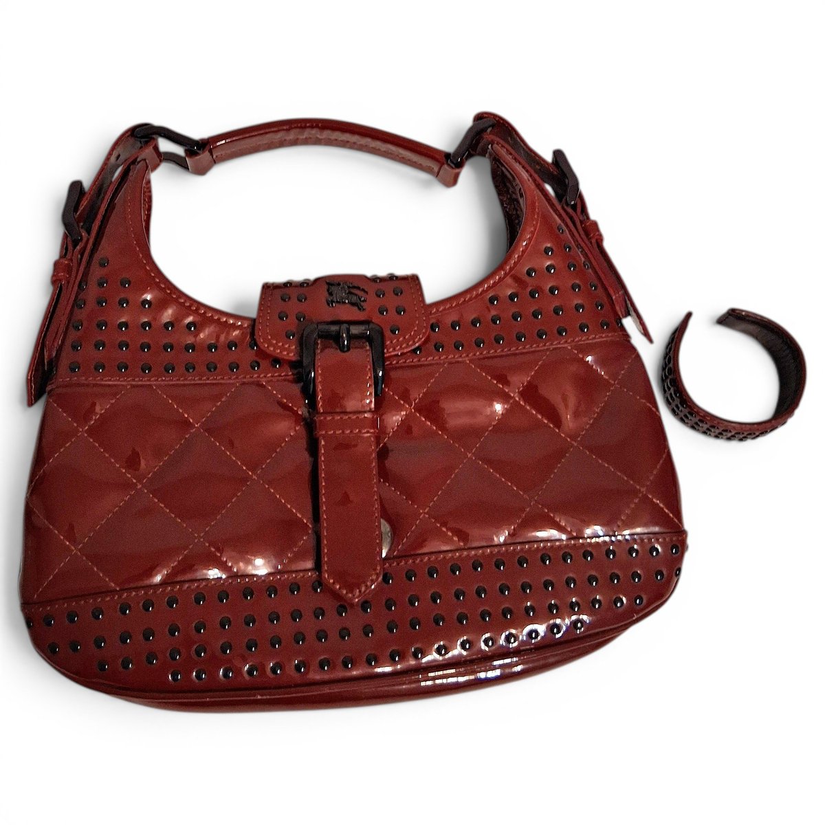 Brook patent leather handbag