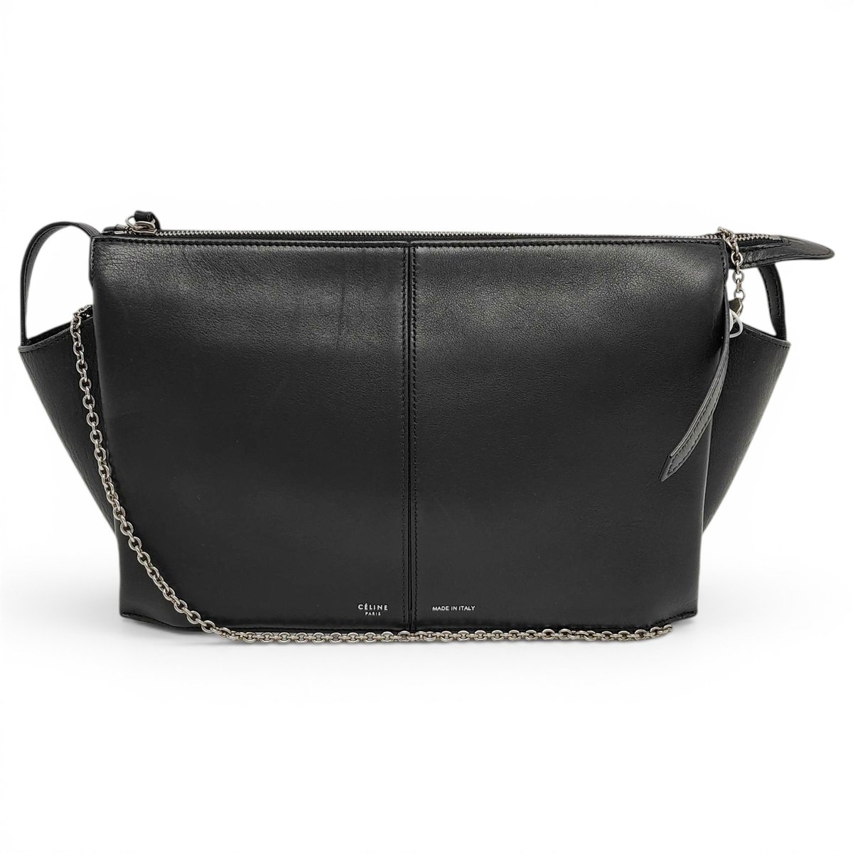 Tri-Fold leather handbag