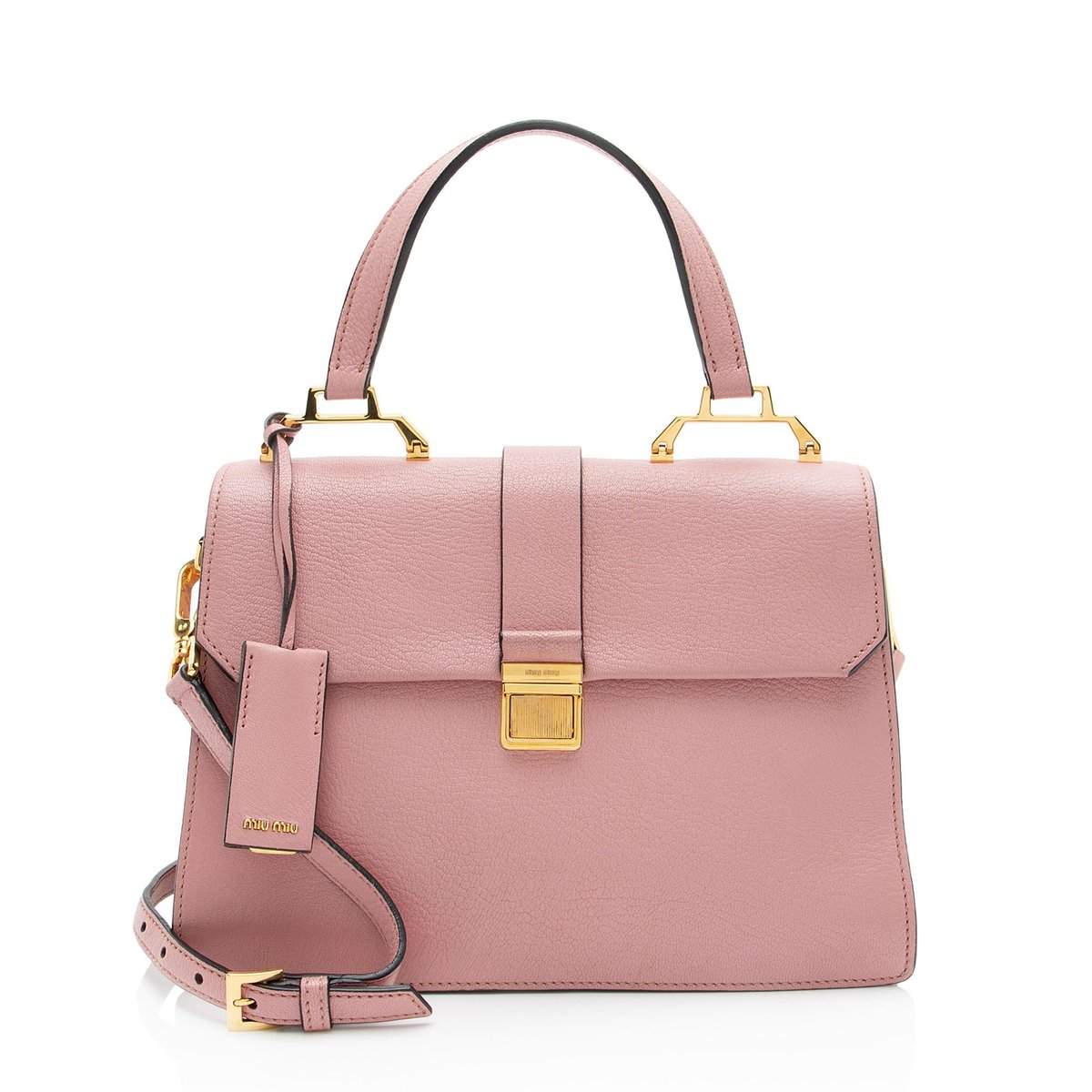 Madras leather satchel