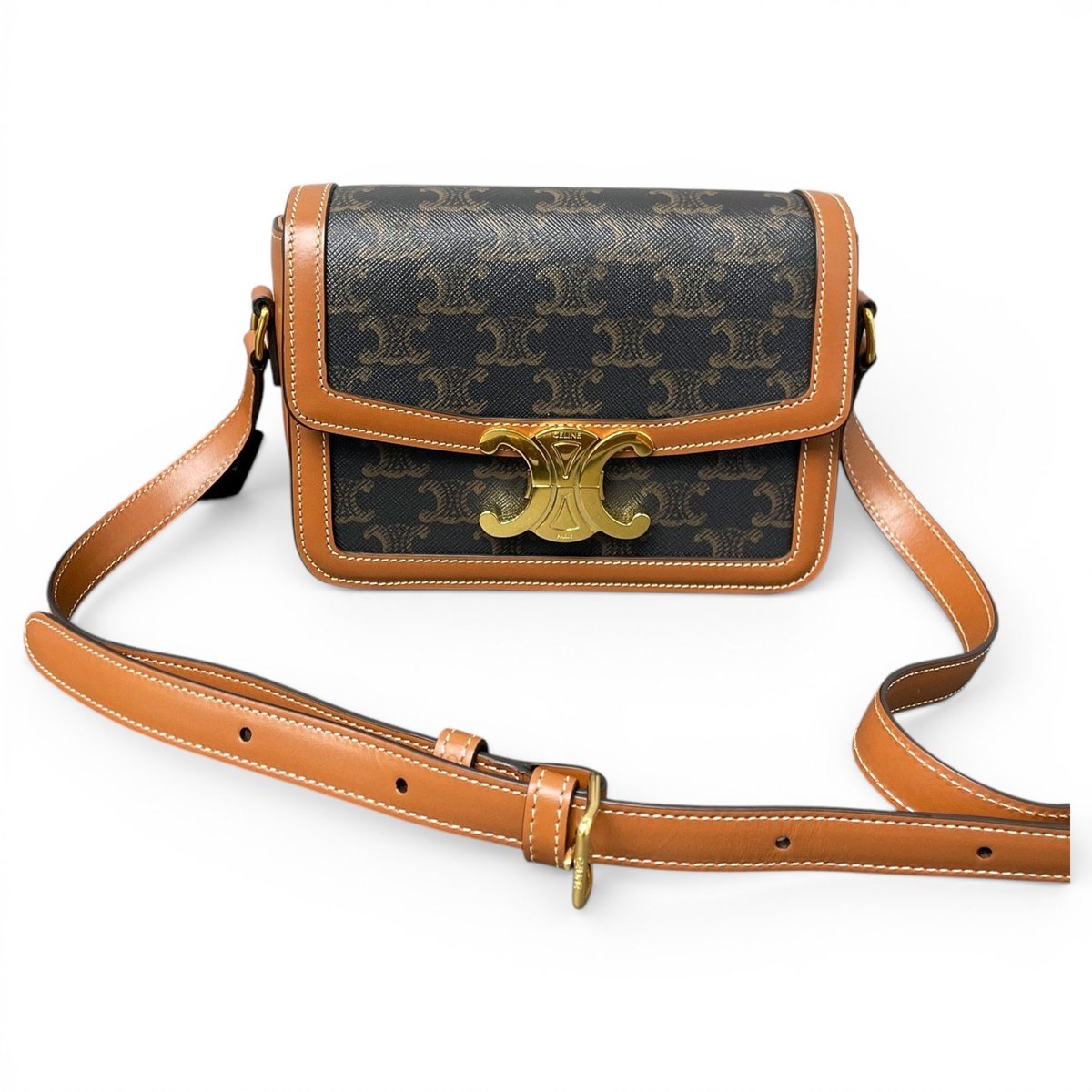 Triomphe leather handbag