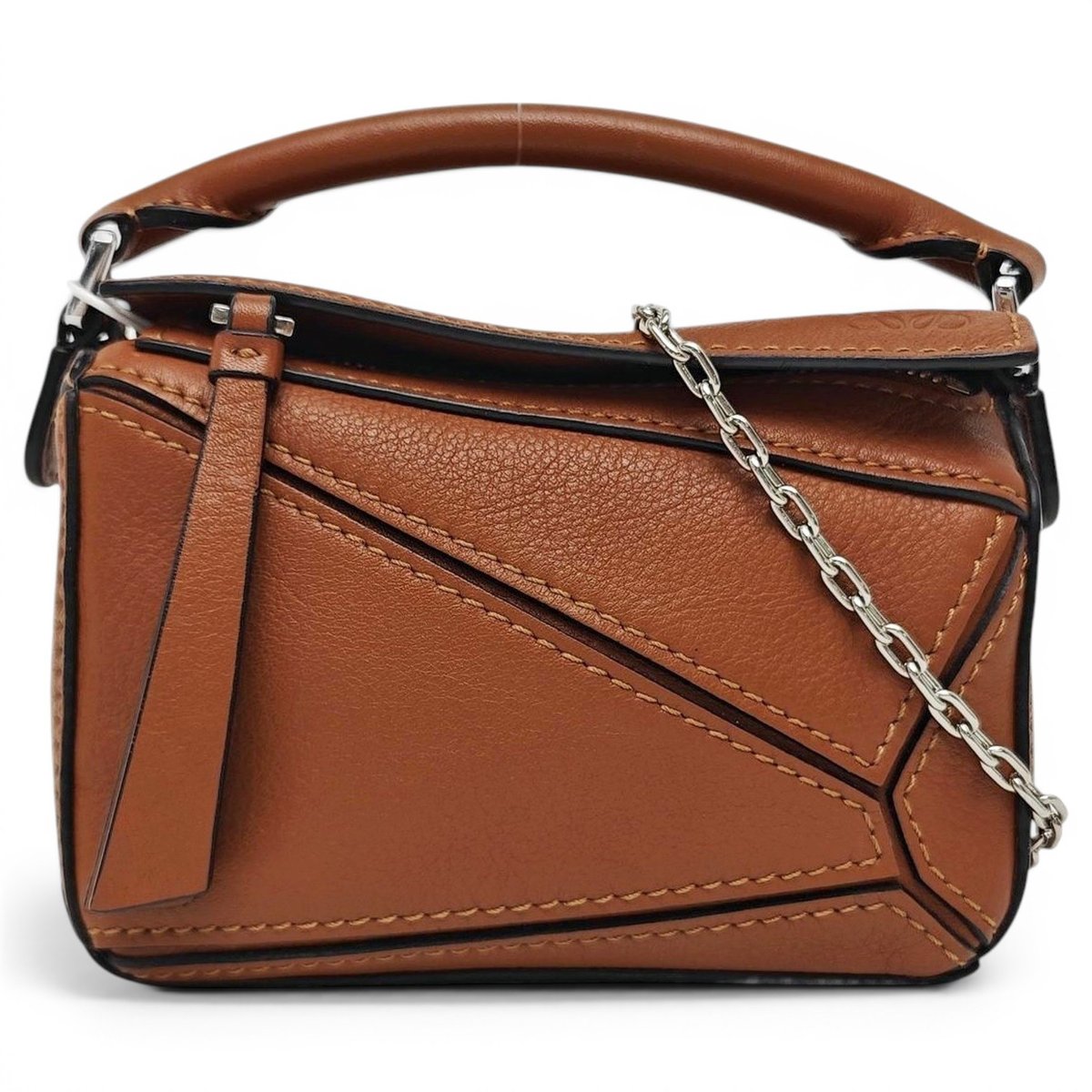 Puzzle leather crossbody bag