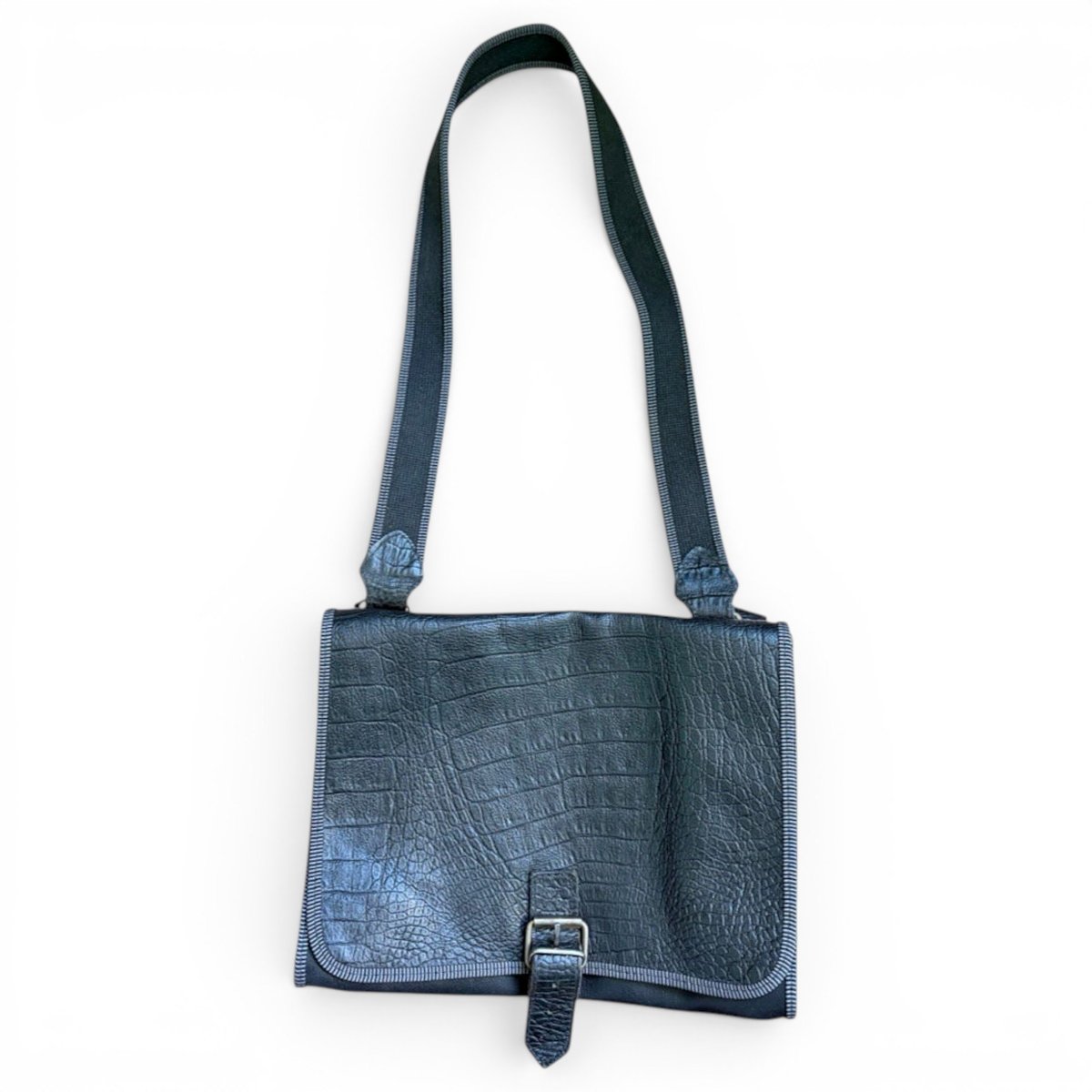 Leather clutch bag
