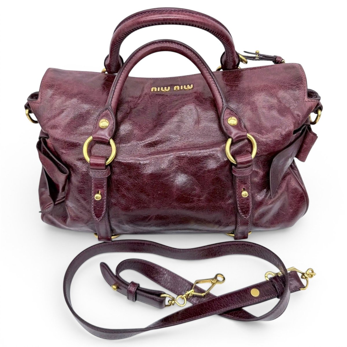 Bow bag leather handbag