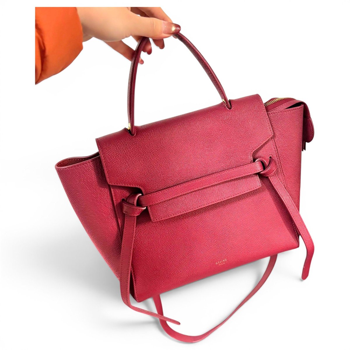 Belt leather handbag