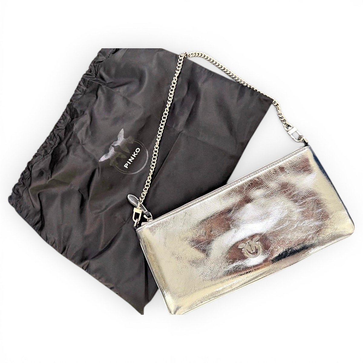 Leather clutch bag