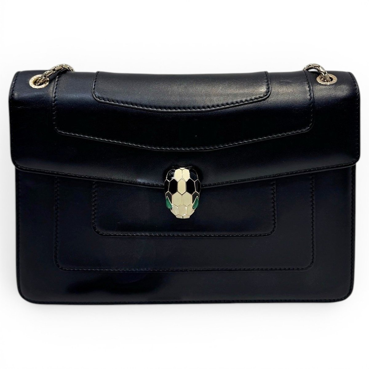 Serpenti leather handbag