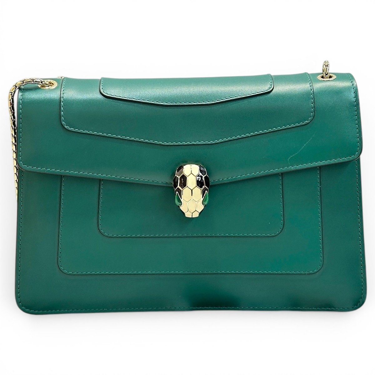 Serpenti leather handbag