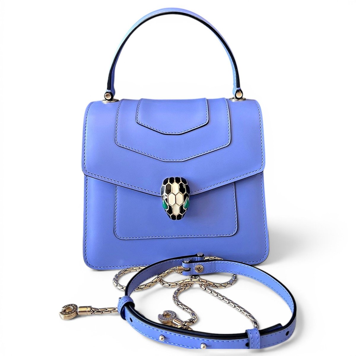 Serpenti leather handbag