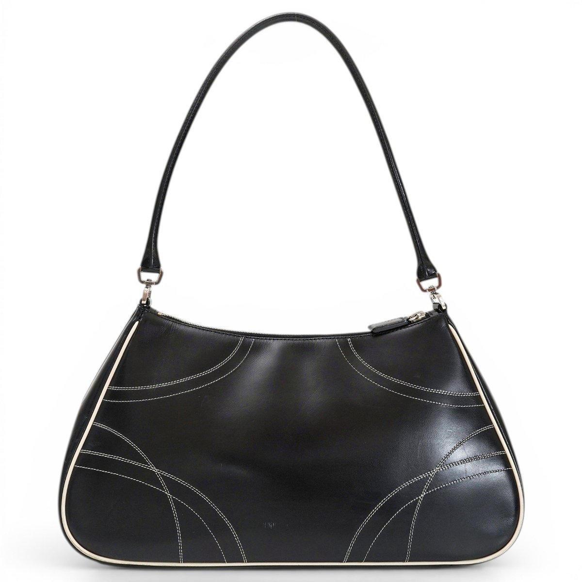 Bowling leather handbag