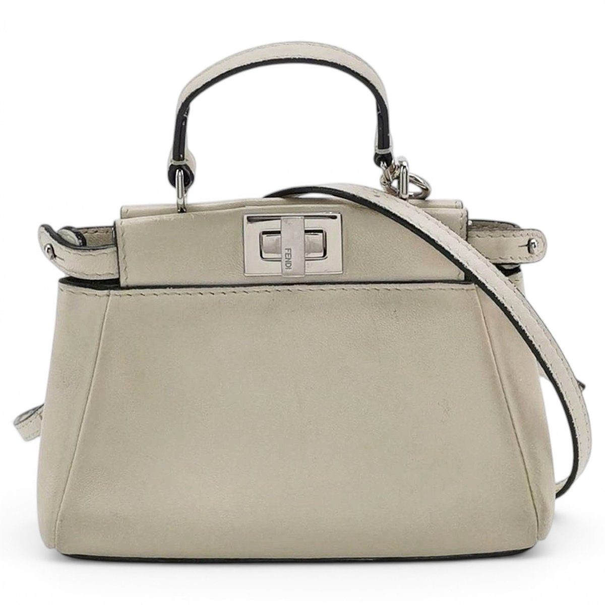 Peekaboo mini pocket leather handbag