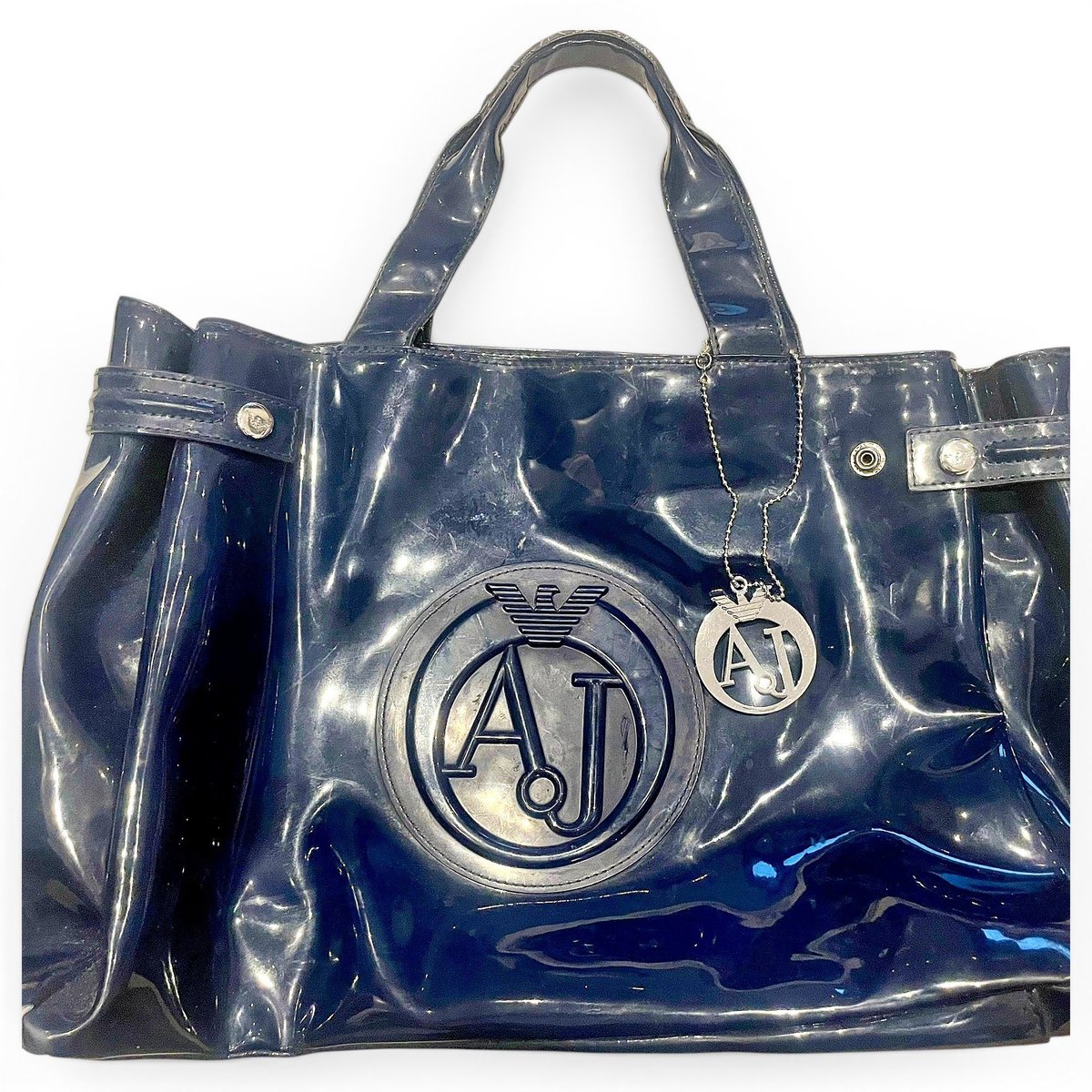 Patent leather handbag