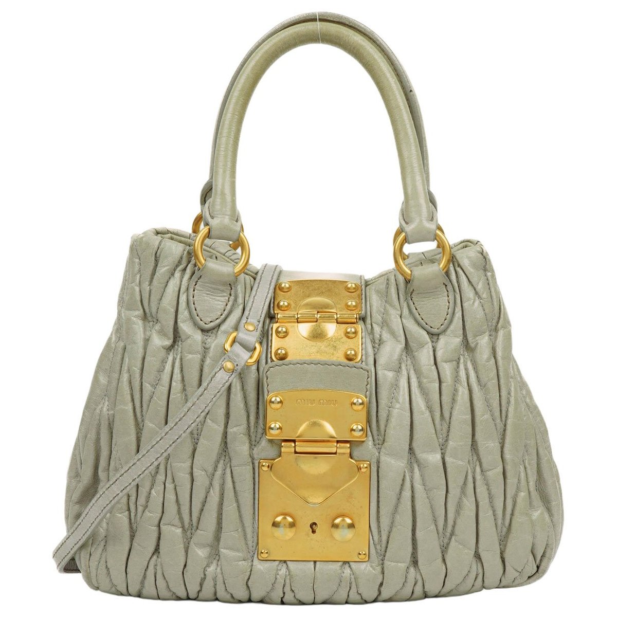Matelassé leather handbag