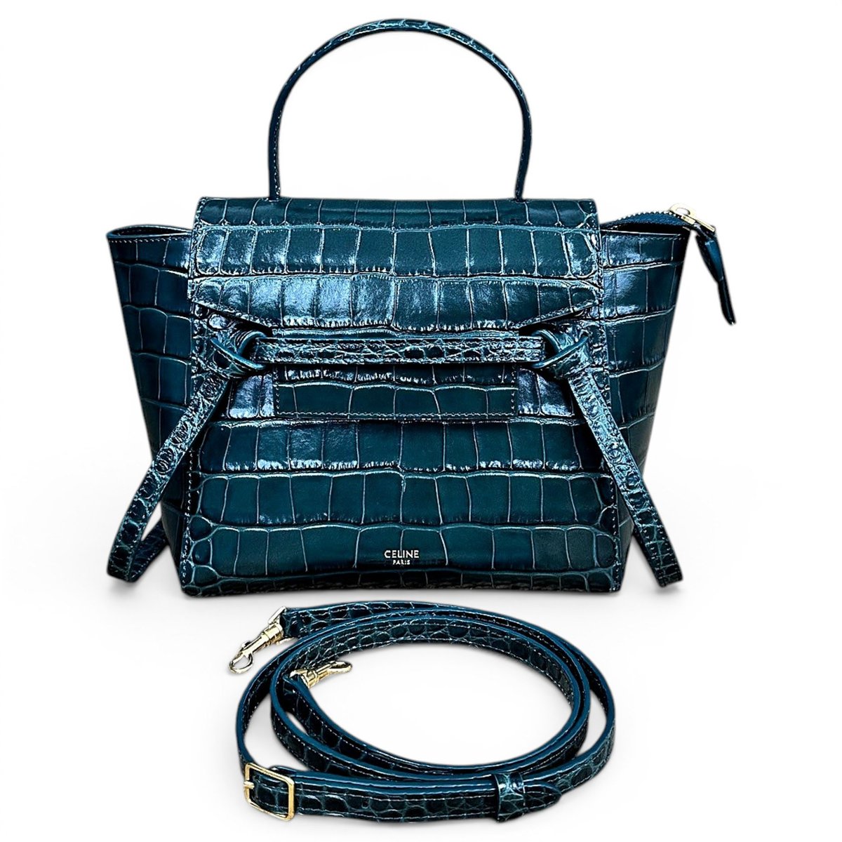 Belt leather handbag