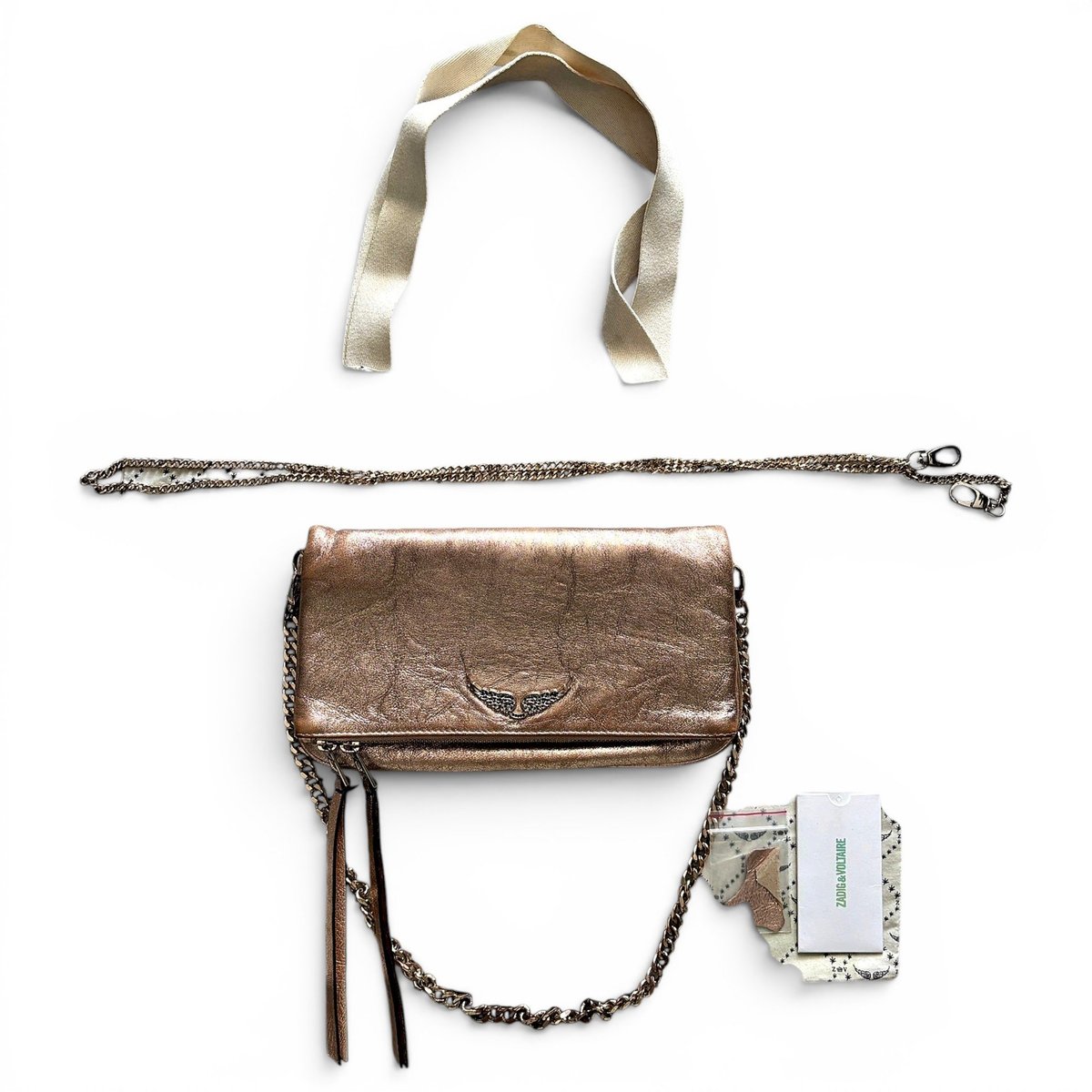 Rock leather clutch bag