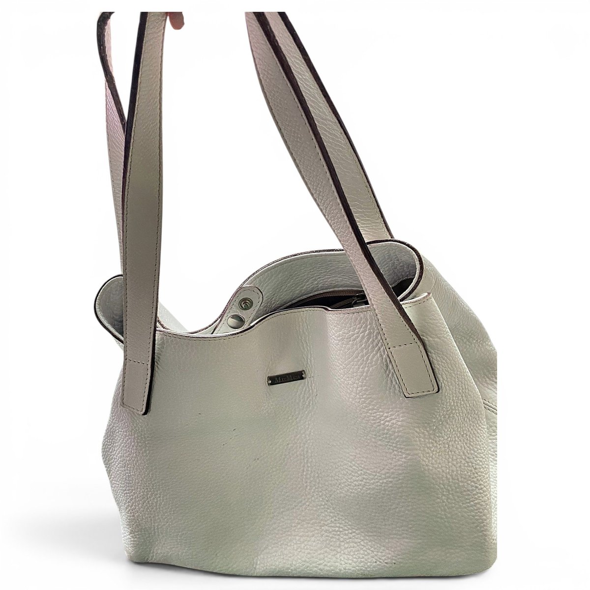 Marine leather handbag