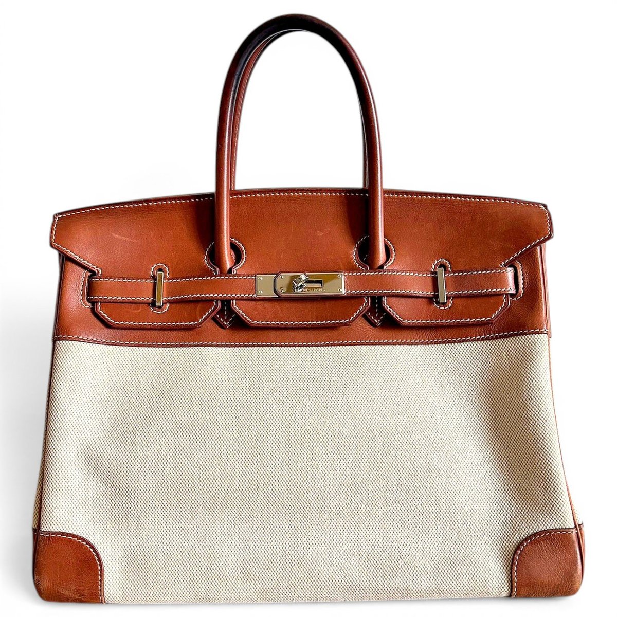 Birkin 35 cloth handbag