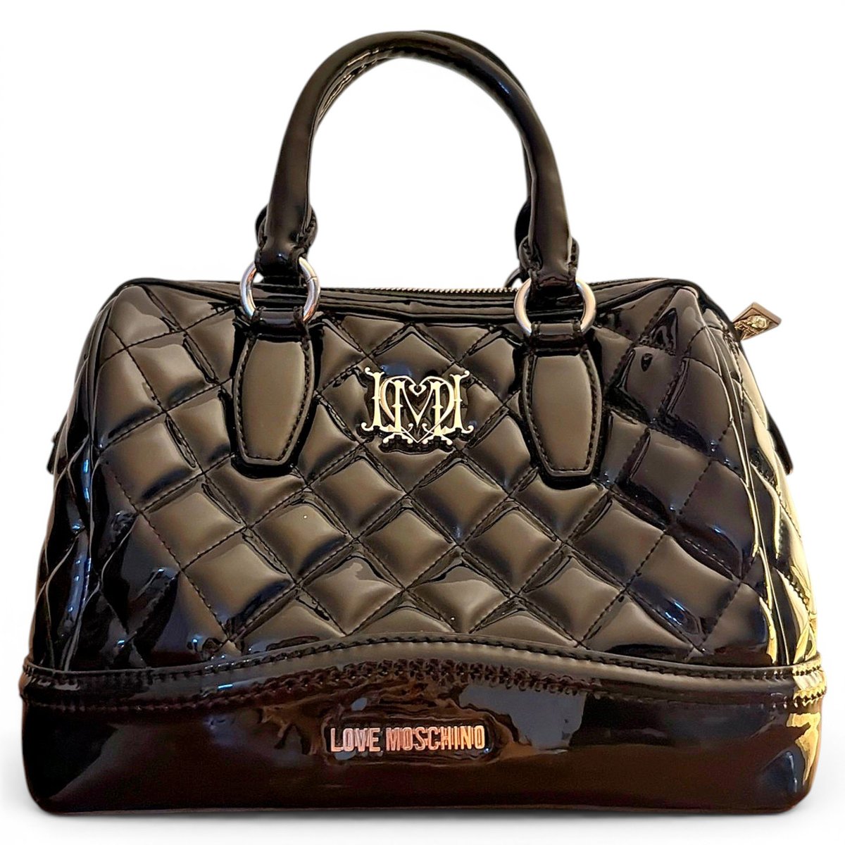 Patent leather bowling bag